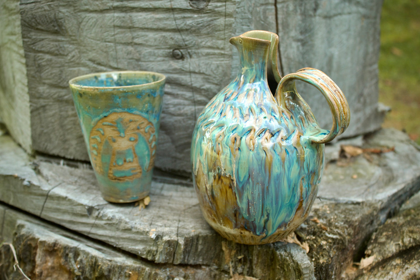 Caraffa Azzurro-Verde